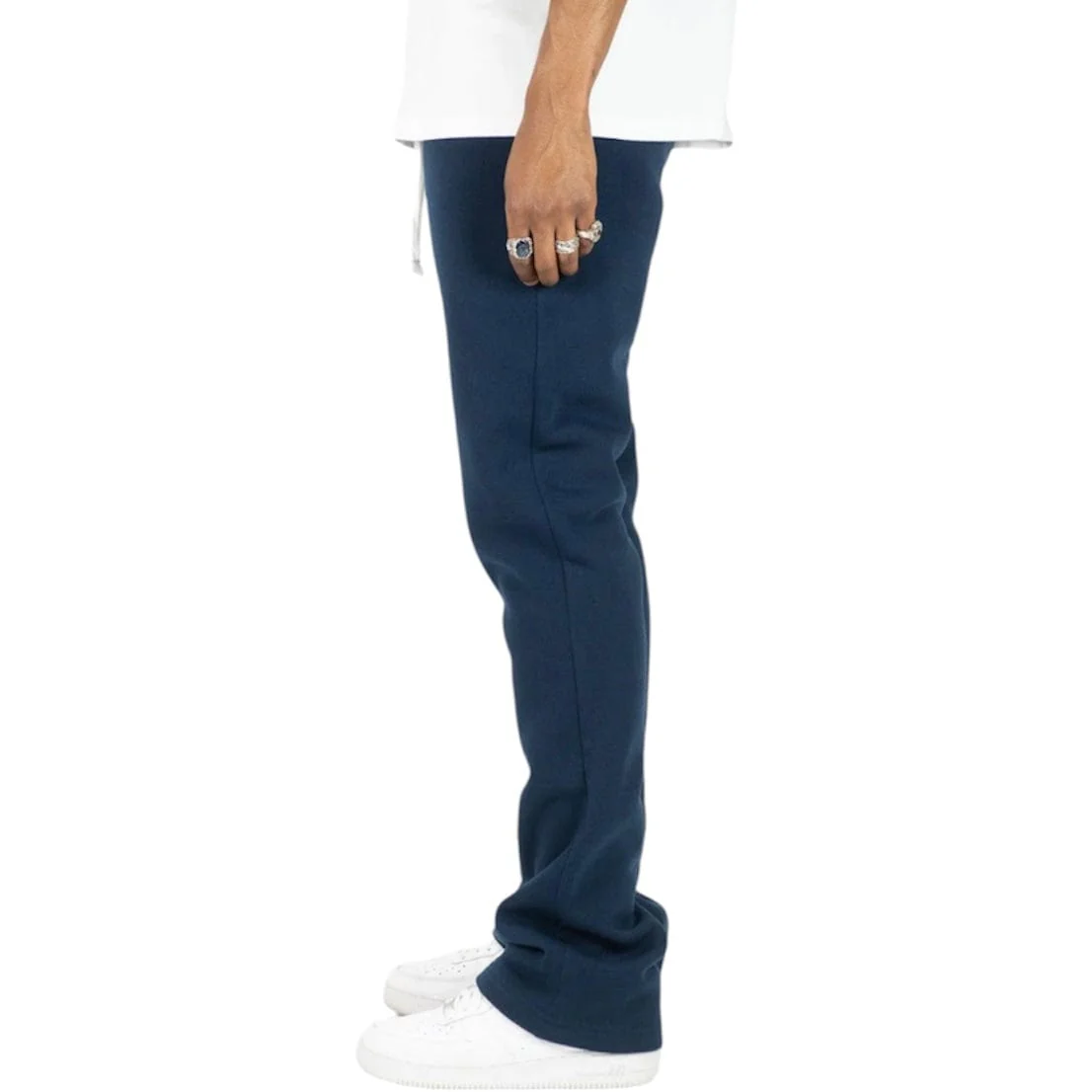 Rebel Minds Stacked Fleece Sweatpants (Navy) 100-475 - Image 3