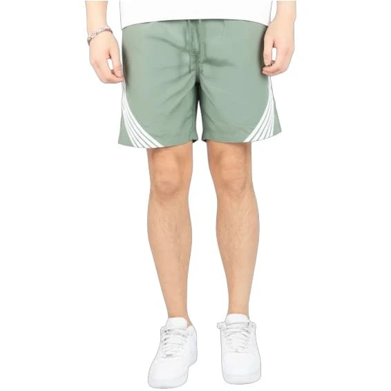 Rebel Minds Striped Nylon Shorts (Sage) A00-14905