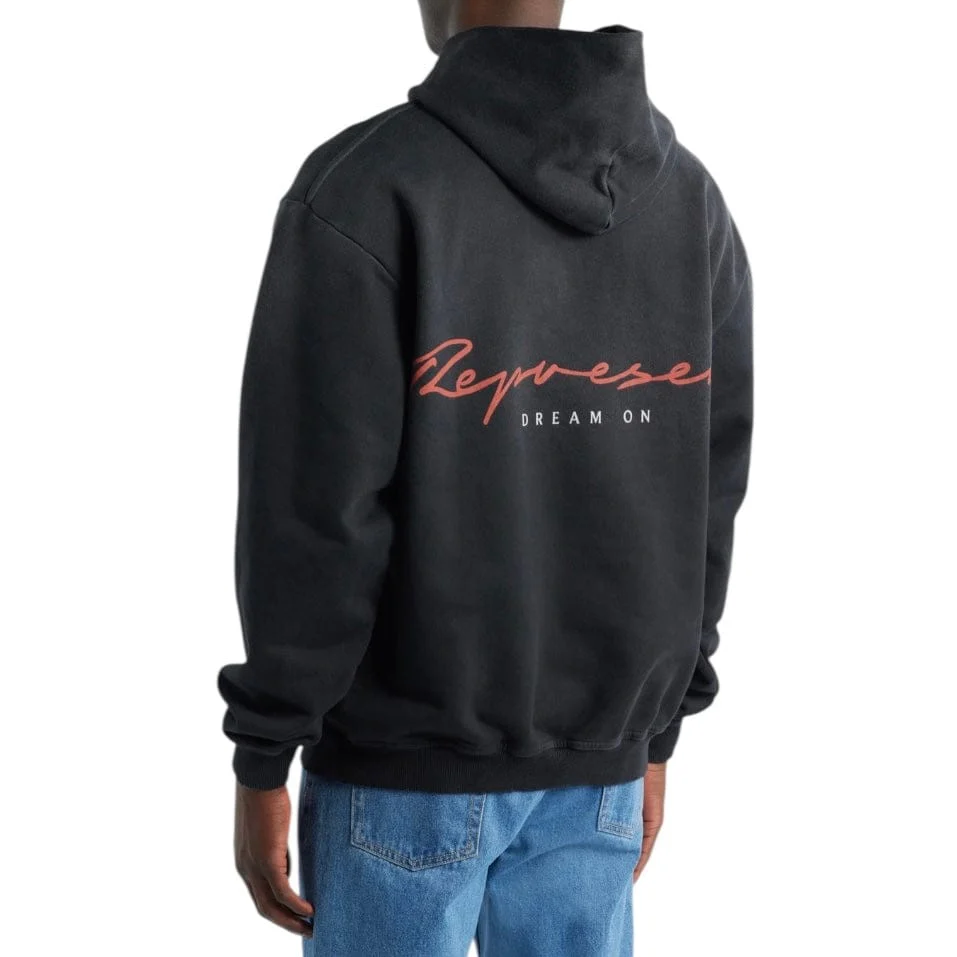 Represent Chrome Flight Hoodie (Stained Black) MLM100762-04 - Image 3