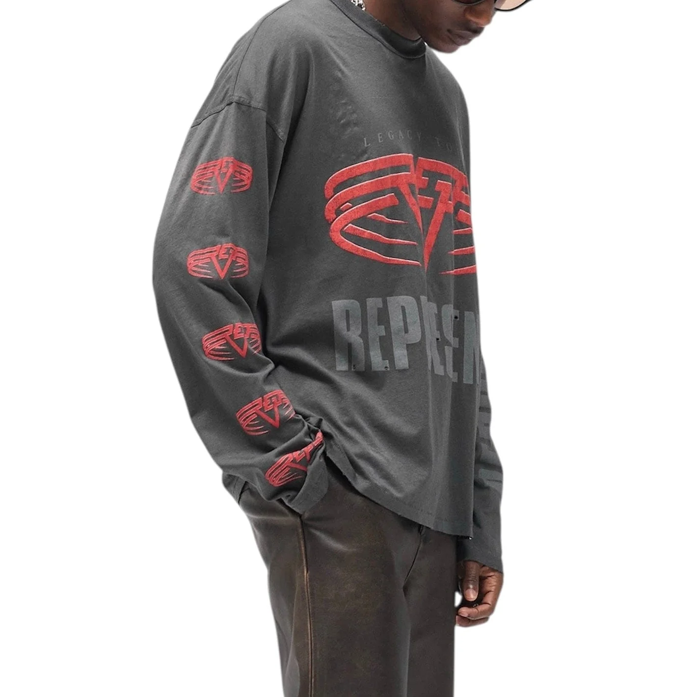 Represent Reversible Living Legacy Tour Long Sleeve T Shirt (Sun Fade Grey) - Image 6