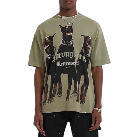 Represent Thoroughbred T Shirt (Olive Khaki) MLM41135-066 - Image 2