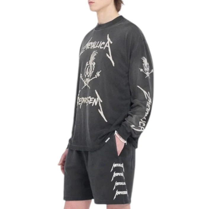 Represent X Metallica Garage Inc LS T-Shirt (Stained Black) MLM4366-230 - Image 2