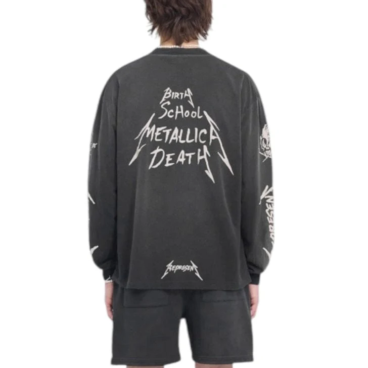 Represent X Metallica Garage Inc LS T-Shirt (Stained Black) MLM4366-230 - Image 3