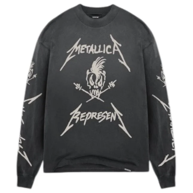 Represent X Metallica Garage Inc LS T-Shirt (Stained Black) MLM4366-230 - Image 4
