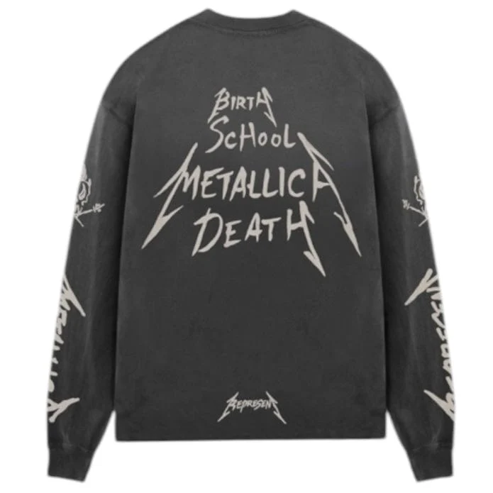 Represent X Metallica Garage Inc LS T-Shirt (Stained Black) MLM4366-230 - Image 5