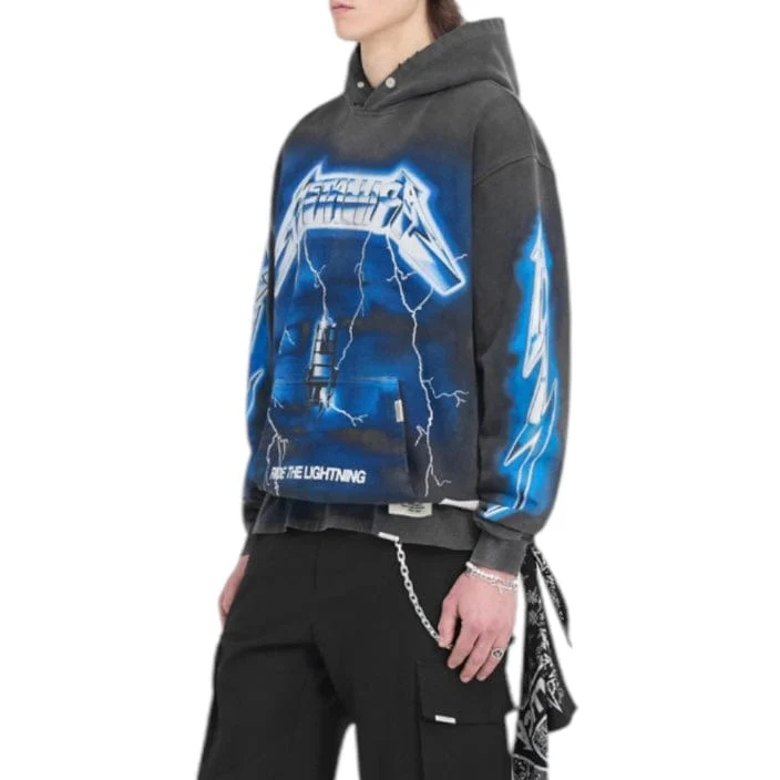 Represent X Metallica Ride The Lightning Hoodie (Vintage Grey) MLM4372-020 - Image 2