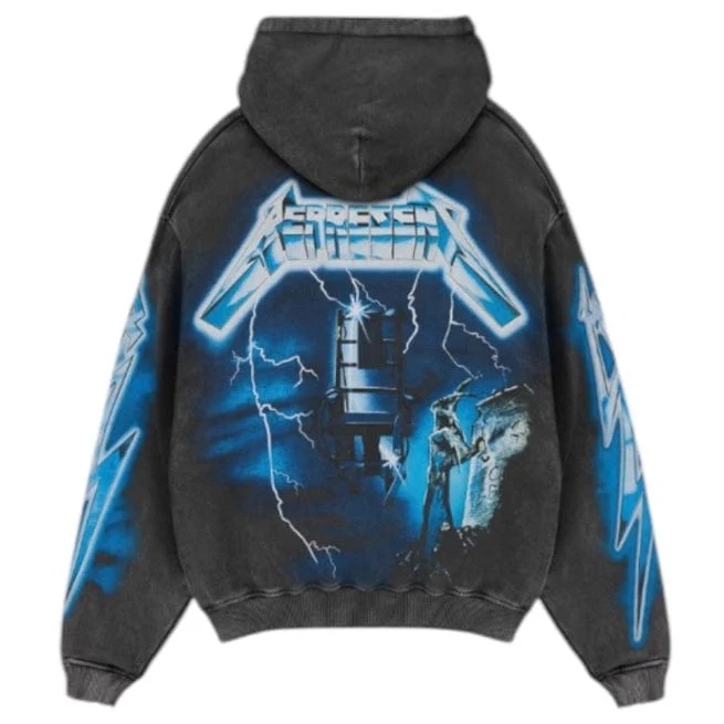 Represent X Metallica Ride The Lightning Hoodie (Vintage Grey) MLM4372-020 - Image 5