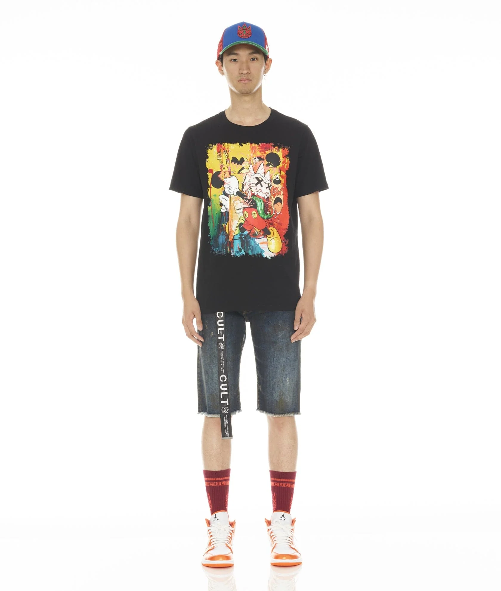 ROCKER MENS SHORT STRETCH w/ BELT IN TIDAL - Image 3
