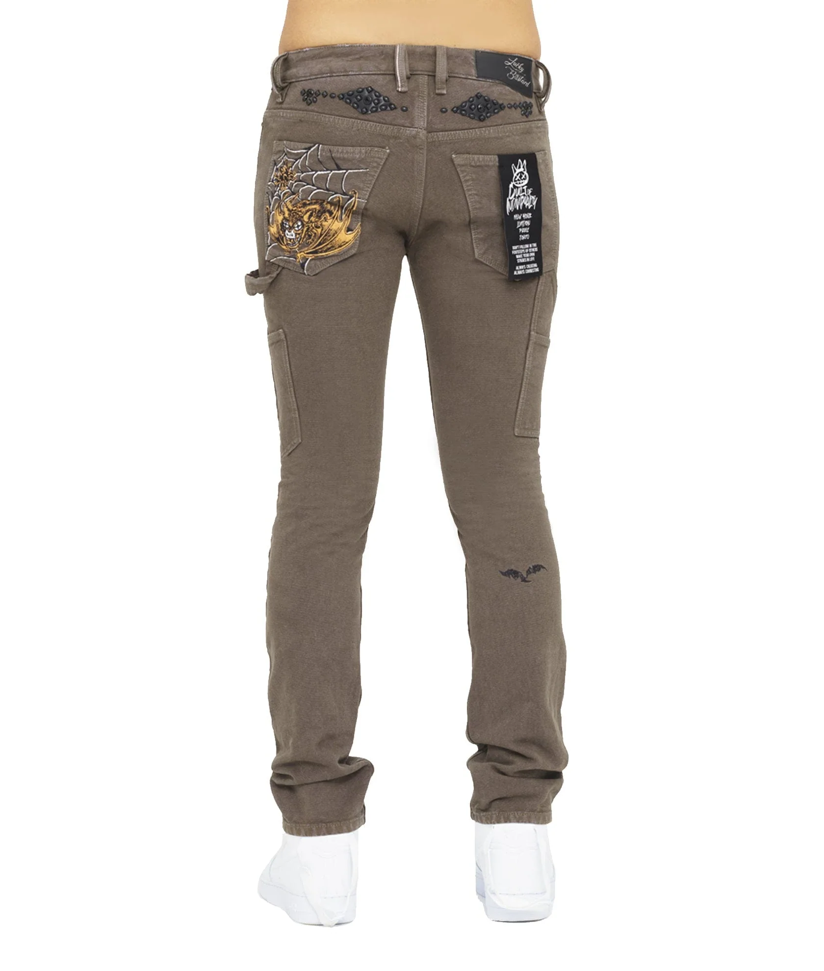 ROCKER SLIM RIGID 'LUCKY BASTARD' IN ARMY GREEN - Image 2