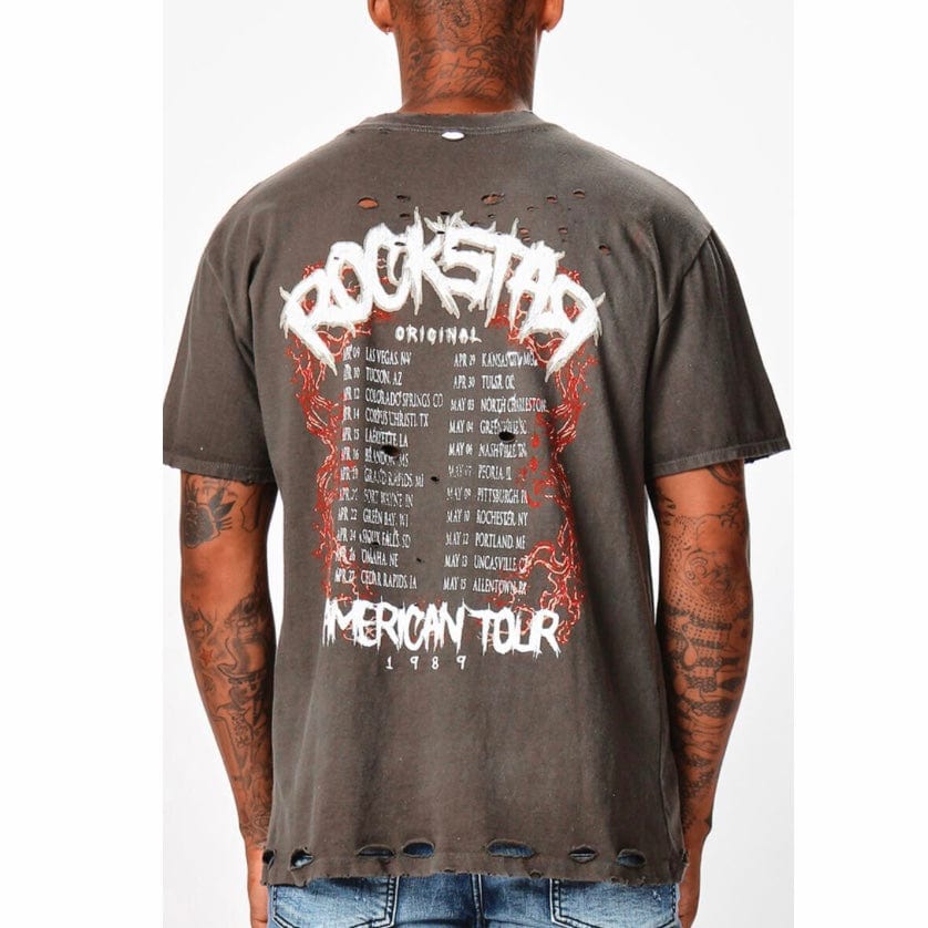 Rockstar Original Ozzy Oversized Graphic T Shirt (Dark Grey) - Image 2