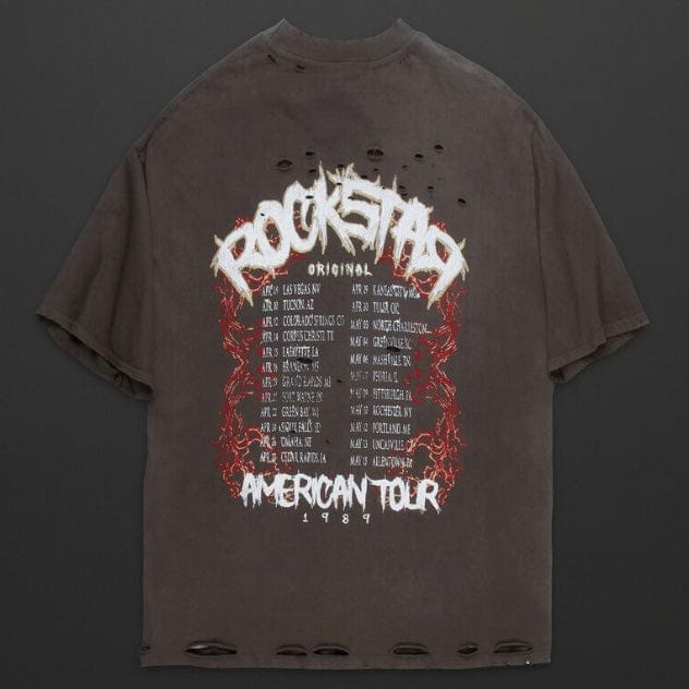 Rockstar Original Ozzy Oversized Graphic T Shirt (Dark Grey) - Image 6