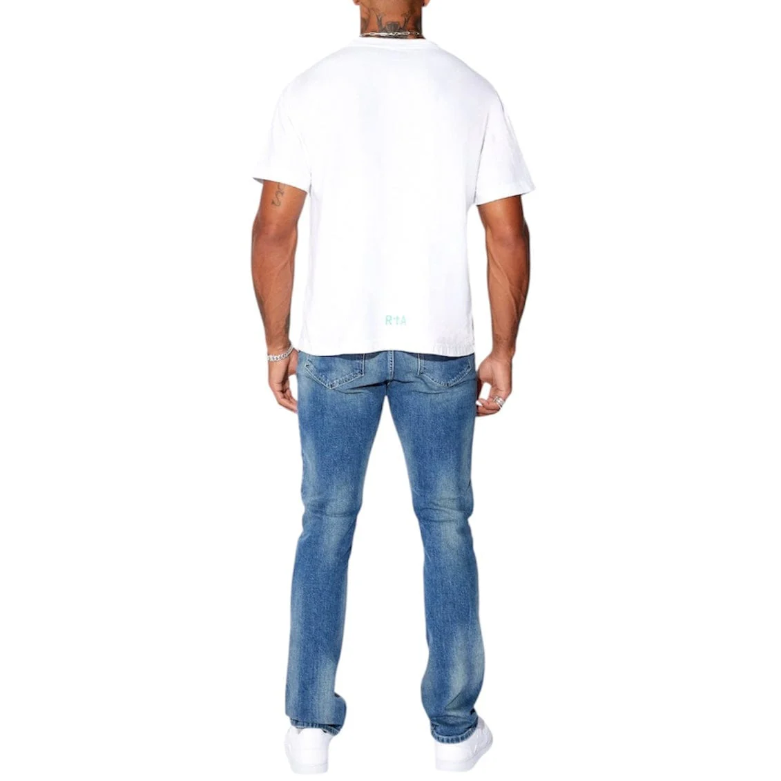 Rta Liam Short Sleeve Logo Tee (White/Blue) MU23K621-T1786WTFBL - Image 2