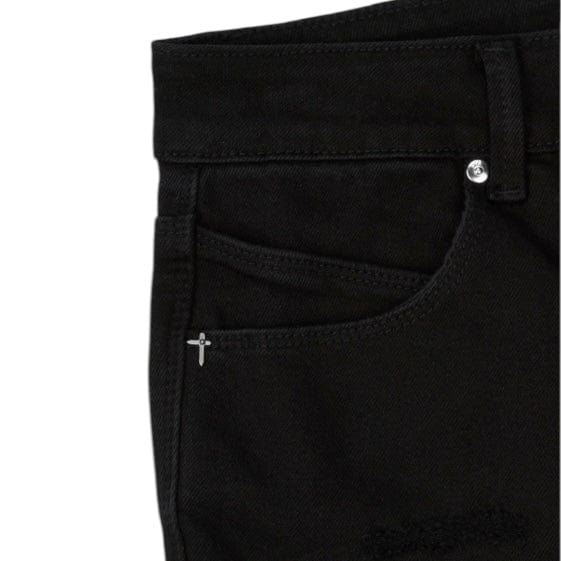 Rta Olivier Skinny Jean (Black Scratched) MUDWD889-B1838BKSCR - Image 3