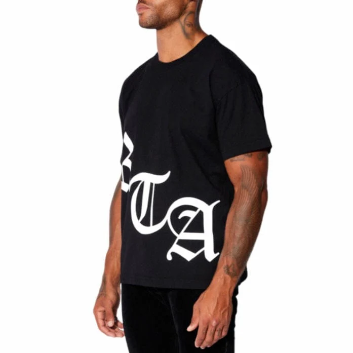 RTA Short Sleeve Old English Logo Tee (Black/White) MU23K621 - Image 2