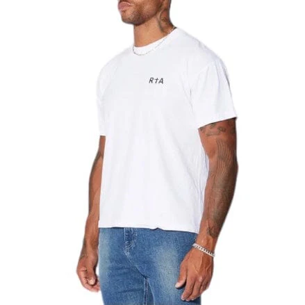 RTA Short Sleeve White Chest Logo Tee (White) MU23K621 - Image 2