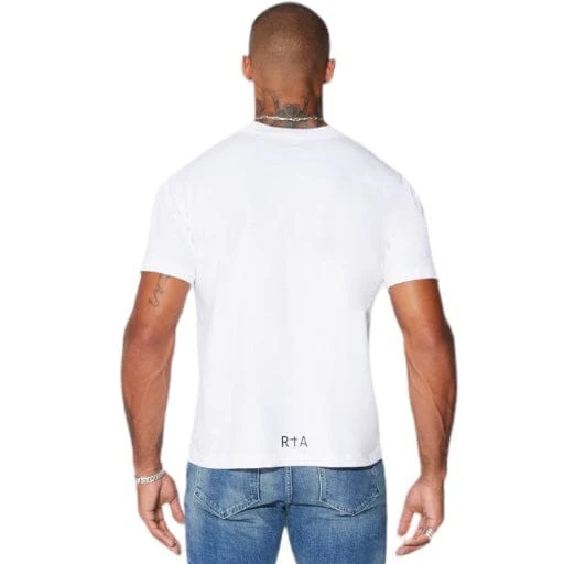 RTA Short Sleeve White Chest Logo Tee (White) MU23K621 - Image 3