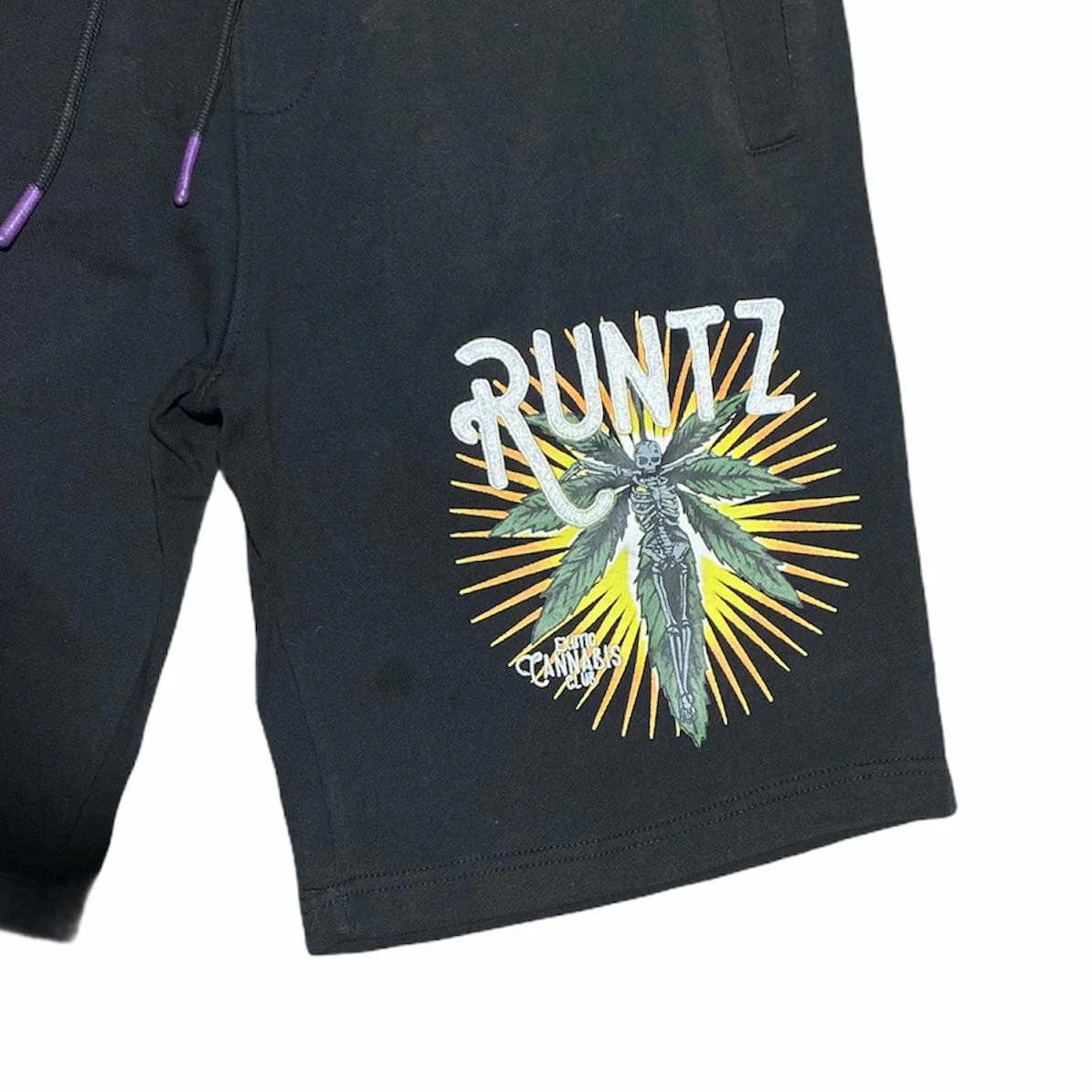 Runtz Exotic Cannabis Club Shorts (Black) 36380-BLK - Image 2