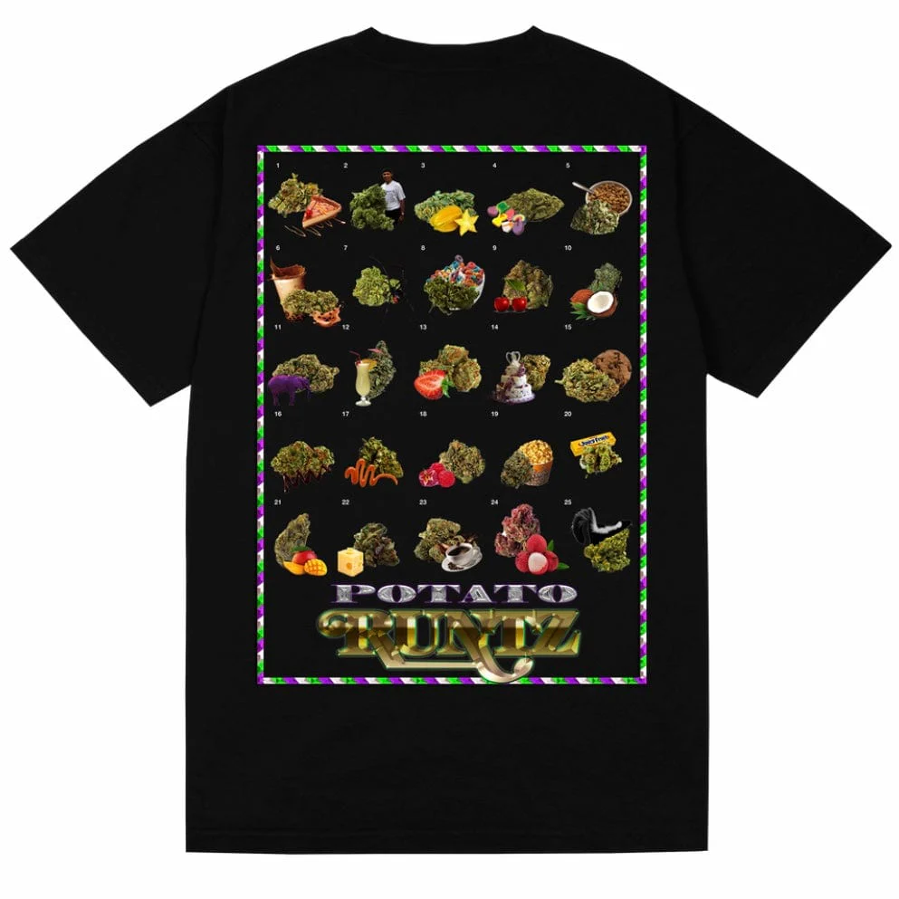Runtz X Potato Menu Tee (Black) - Image 2
