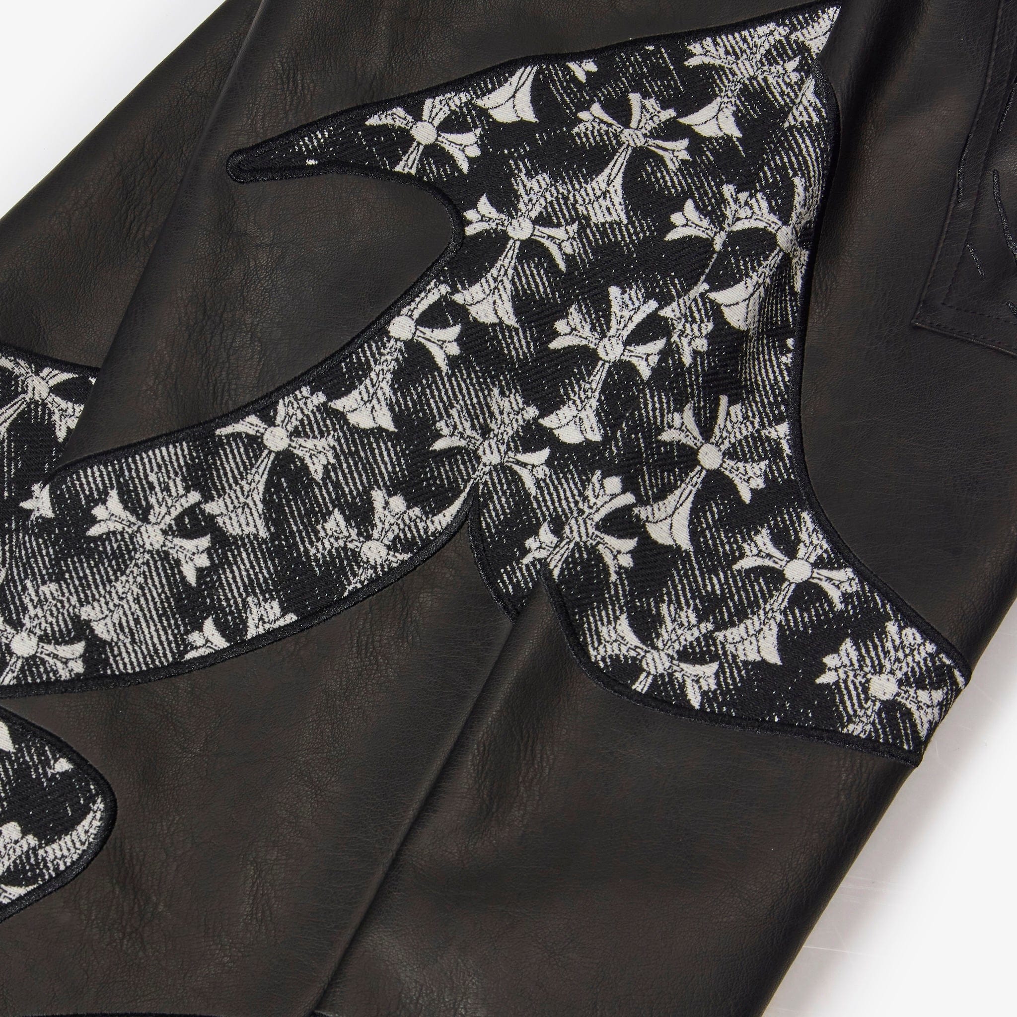 "Sabotage" Leather Pants (black crosses) - Image 5