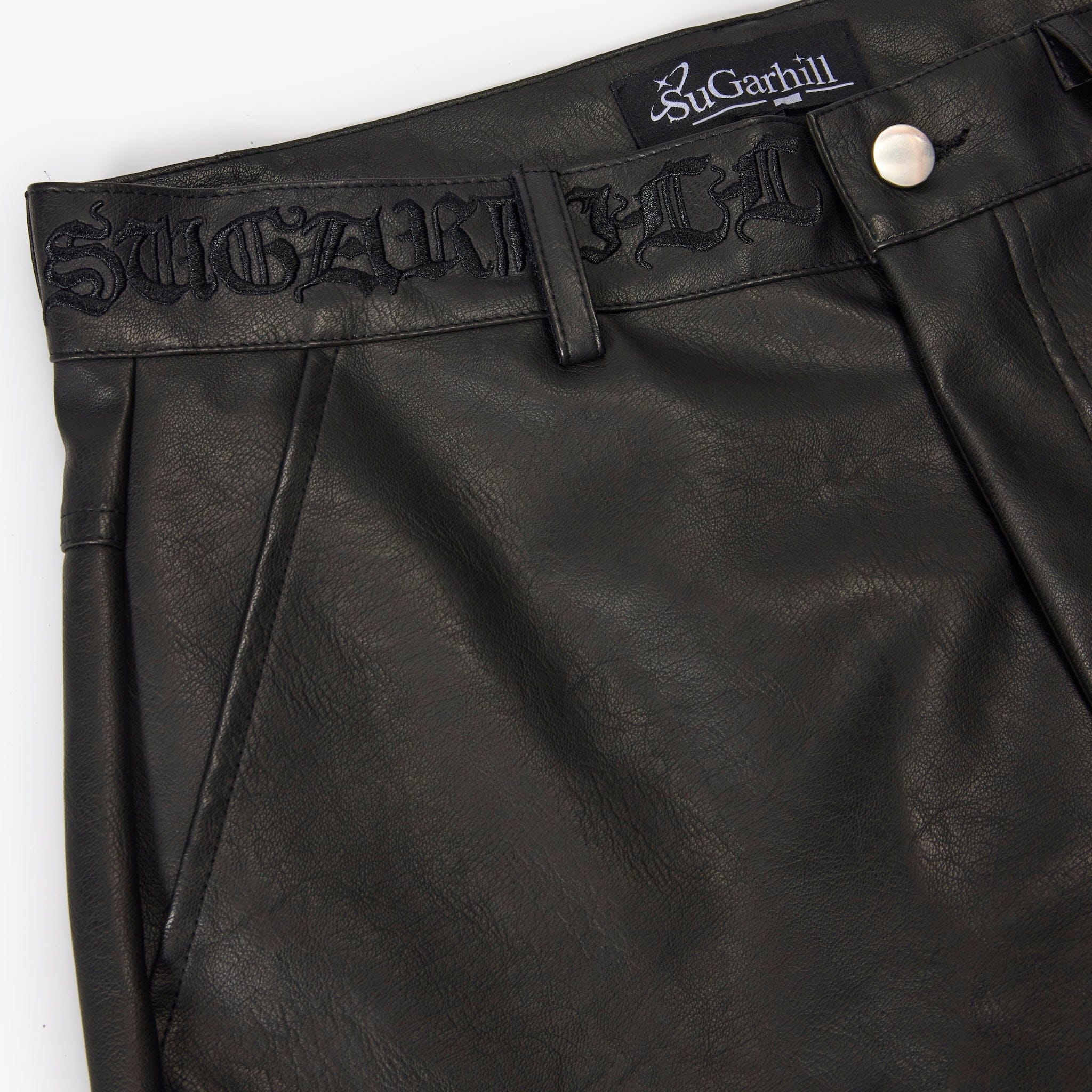 "Sabotage" Leather Pants (black crosses) - Image 6