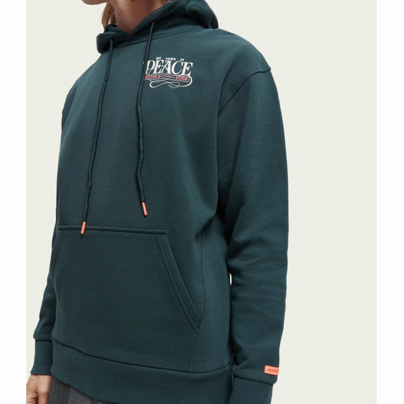 Scotch & Soda Artwork Felpa Hoodie (Space Green) 169194 - Image 2