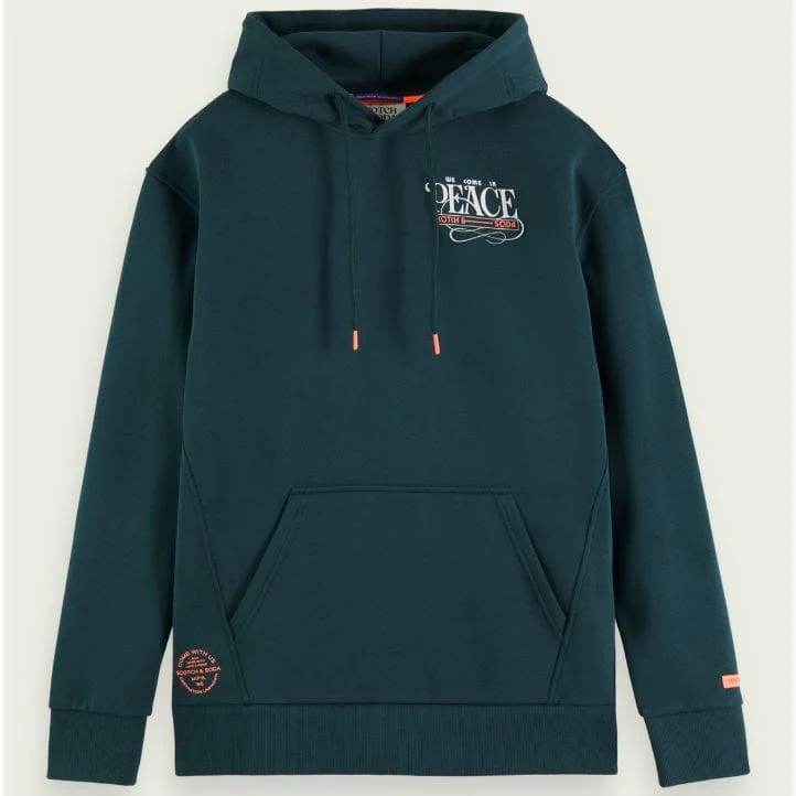 Scotch & Soda Artwork Felpa Hoodie (Space Green) 169194 - Image 6