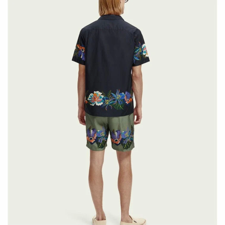 Scotch & Soda Cotton Voile Camp Printed Shirt (Border Flower) 171649 - Image 5