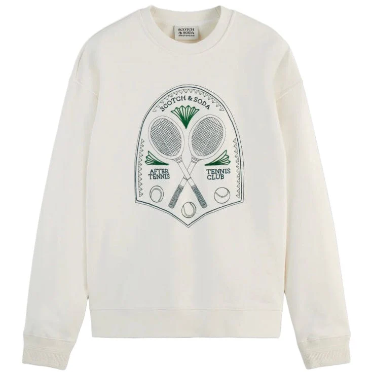Scotch & Soda Embroidered Chest Artwork Relax Fit Sweatshirt (Swan) 180190