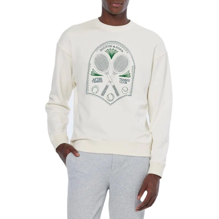 Scotch & Soda Embroidered Chest Artwork Relax Fit Sweatshirt (Swan) 180190 - Image 3
