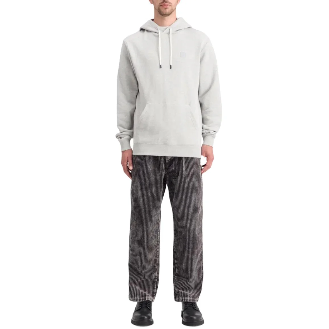 Scotch & Soda Essentials Logo Hoodie (Grey Melange) 179198 - Image 4