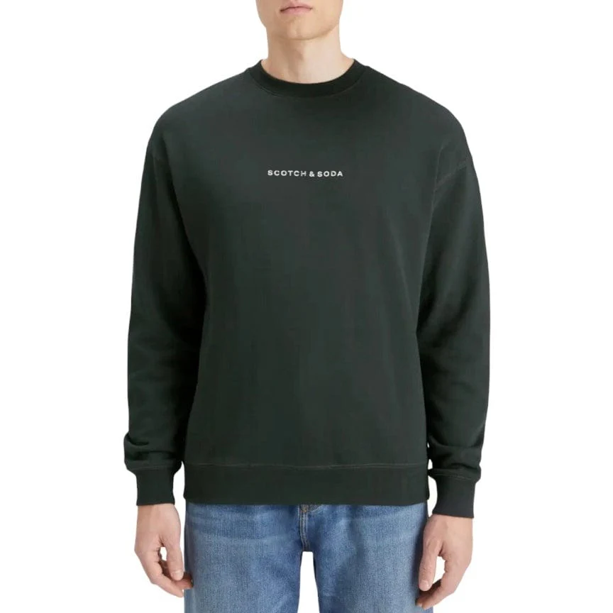 Scotch & Soda Essentials Logo Sweatshirt (Grachten Green) 179195 - Image 4
