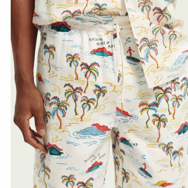 Scotch & Soda Fave Printed Bermuda Shorts (White Palmtree Aop) 171595 - Image 2