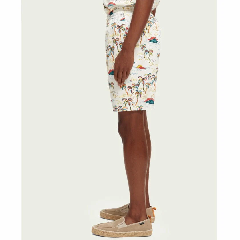 Scotch & Soda Fave Printed Bermuda Shorts (White Palmtree Aop) 171595 - Image 3