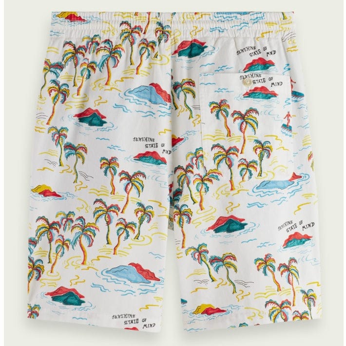 Scotch & Soda Fave Printed Bermuda Shorts (White Palmtree Aop) 171595 - Image 7