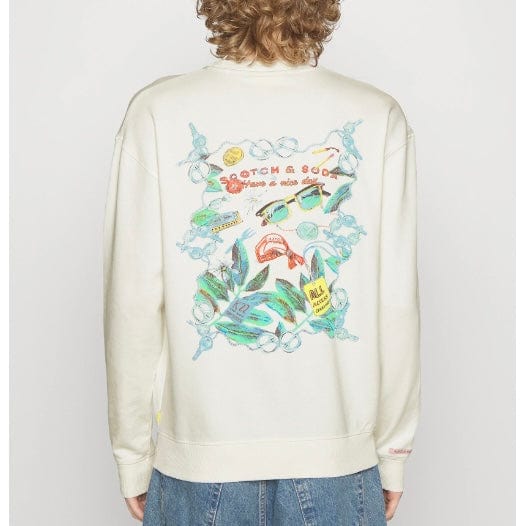 Scotch & Soda Festival Aw Sweatshirt (Off White) 172993 - Image 4