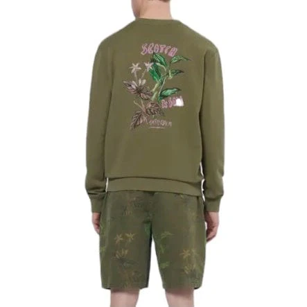 Scotch & Soda Flor180478al Artwork Sweatshirt (Washed Military) 180478 - Image 4