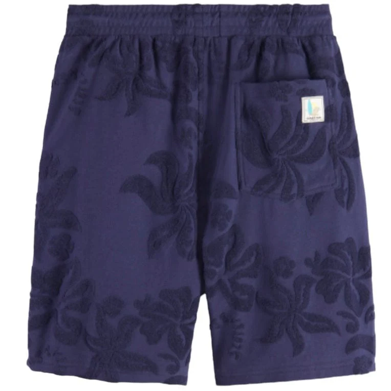 Scotch & Soda Jacquard Towelling Shorts (Navy Blue) 177321 - Image 2