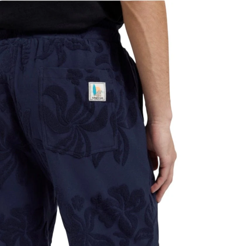 Scotch & Soda Jacquard Towelling Shorts (Navy Blue) 177321 - Image 7