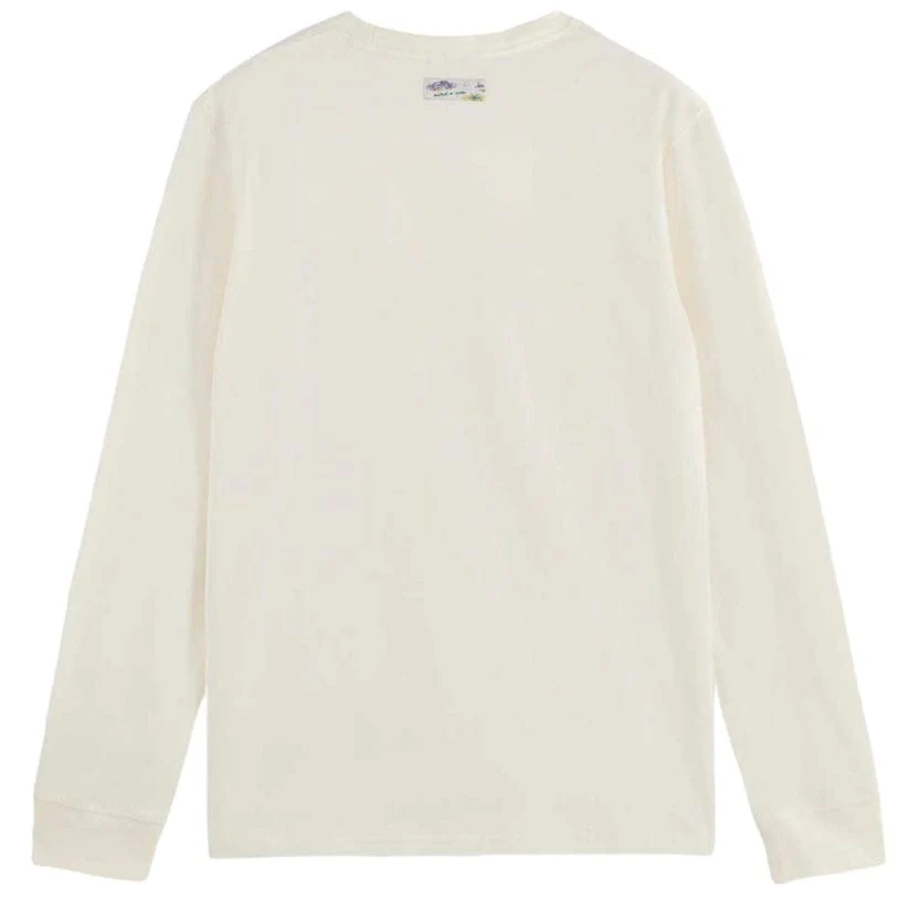 Scotch & Soda Landscape Artwork L/S Crewneck Tee (Medium Beige) 177152 - Image 2