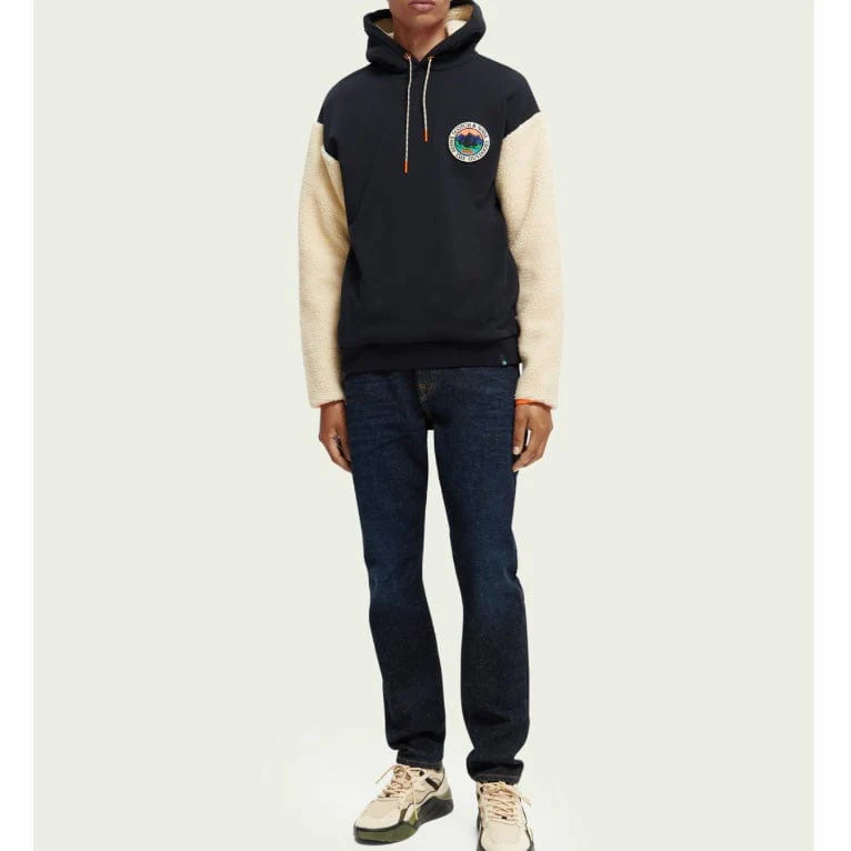 Scotch & Soda Organic Teddy Felpa Artwork Hoodie (Combo A) 169196 - Image 3