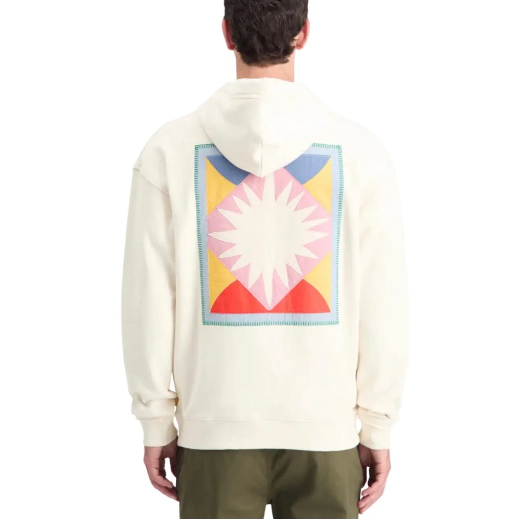 Scotch & Soda Patchwork Applique Artwork Relaxed Fit Hoodie (Swan) 178765 - Image 5