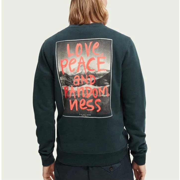 Scotch & Soda Photoprint Artwork Sweatshirt (Space Green) 169764 - Image 4