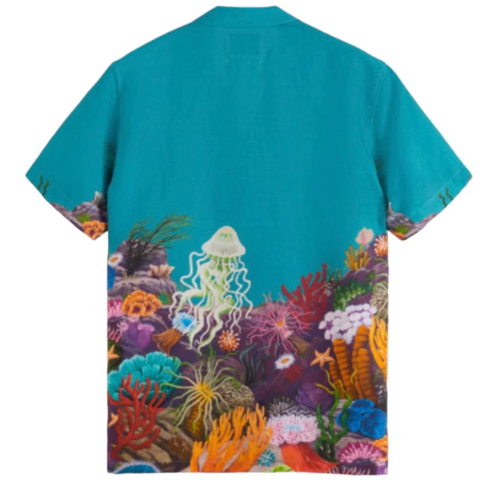 Scotch & Soda Placement Print Tencel Shirt (Seanery) 175718 - Image 2