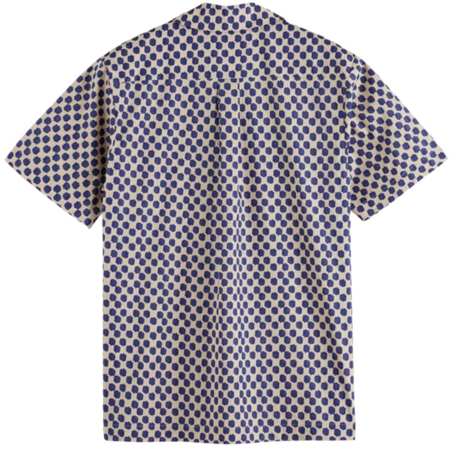 Scotch & Soda Polka Dot Printed Short Sleeve Shirt (Polka Navy Blue) 177060 - Image 2