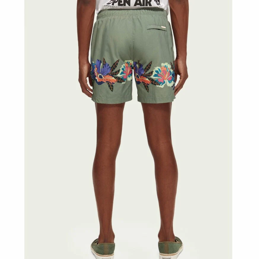Scotch & Soda Printed Mid Length Swimshort (Green Print) 172424 - Image 3