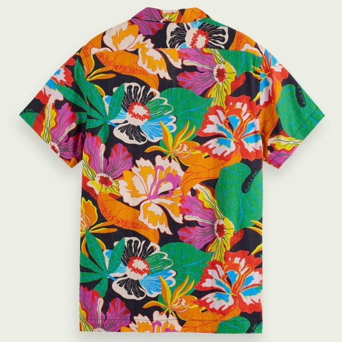 Scotch & Soda Printed Short Sleeve Camp Shirt (Floral) 171637 - Image 6
