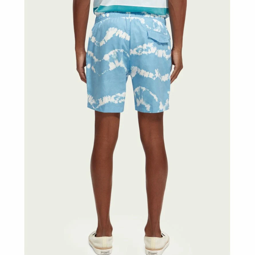 Scotch & Soda Printed Tie-Dye Mid Length Swimshort (Blue Tie Dye) 172421 - Image 3