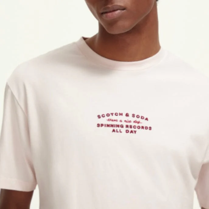 Scotch & Soda Record Store Artwork Tee (Pink Blossom) 173027 - Image 2
