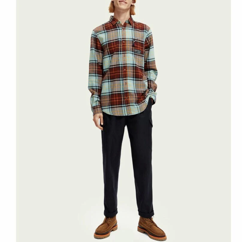 Scotch & Soda Regular Fit Checked Brushed Flannel Shirt (Combo B) 169063 - Image 2