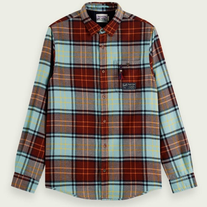 Scotch & Soda Regular Fit Checked Brushed Flannel Shirt (Combo B) 169063 - Image 6